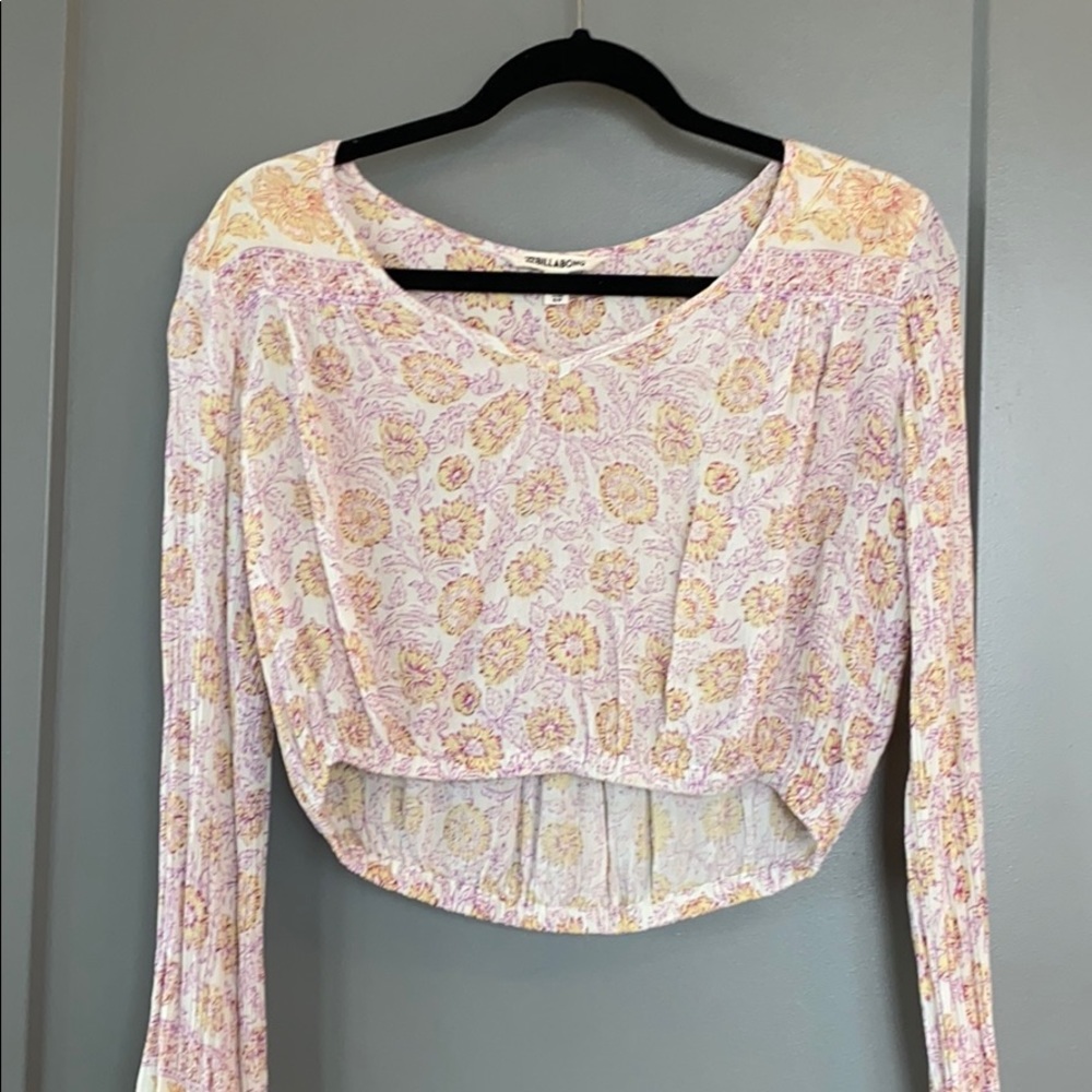 Billabong Boho, bell-sleeved, floral shirt